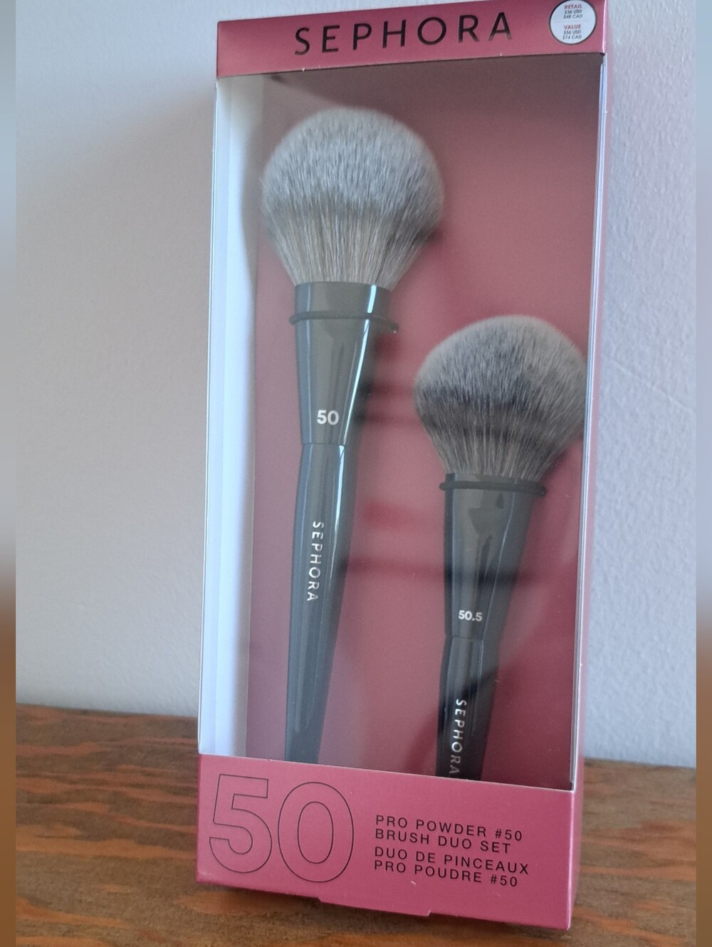 NIB Sephora Brush Set, Pro Powder #50 Duo